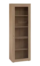 LE - 61 skříň léková prosklená, pravá, dub bardolino